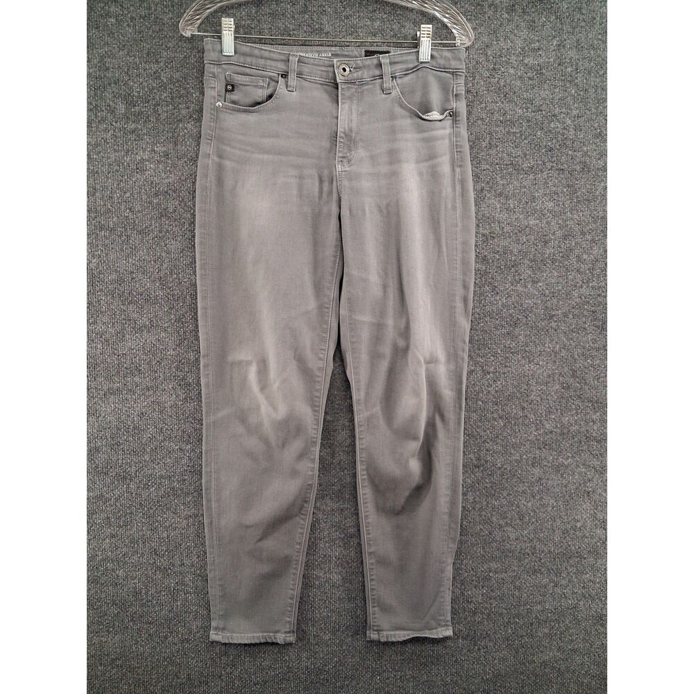 AG Adriano Goldschmied Jeans Womens 26R The Stevie Ankle Slim Straight Gray
